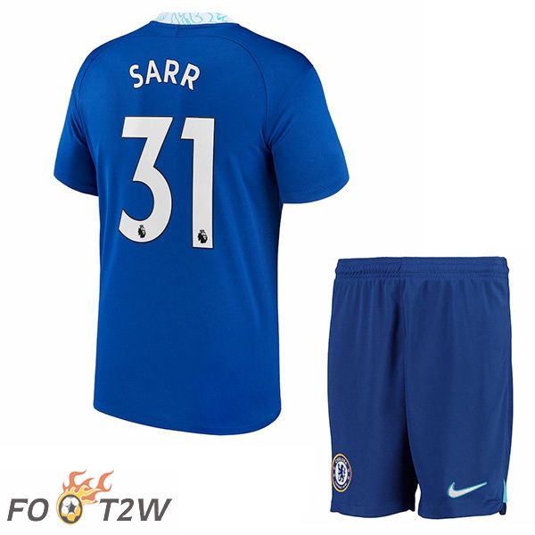 Maillot de Foot FC Chelsea (Sarr 31) Enfant Domicile Bleu 2022/2023