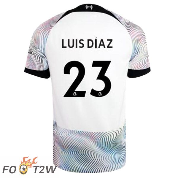 Maillot De Foot FC Liverpool (LUIS DÍAZ 23) Exterieur Blanc 2022/2023