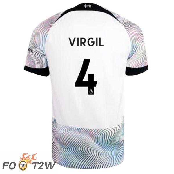 Maillot De Foot FC Liverpool (VIRGIL 4) Exterieur Blanc 2022/2023