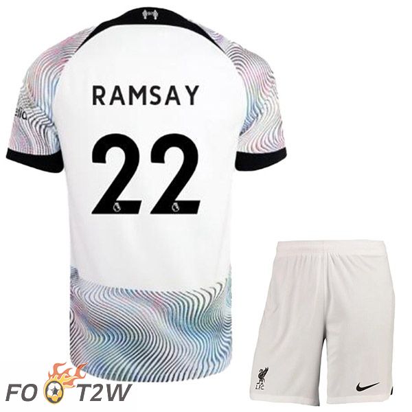 Maillot De Foot FC Liverpool (RAMSAY 22) Enfant Exterieur Blanc 2022/2023