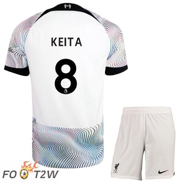 Maillot De Foot FC Liverpool (KEITA 8) Enfant Exterieur Blanc 2022/2023