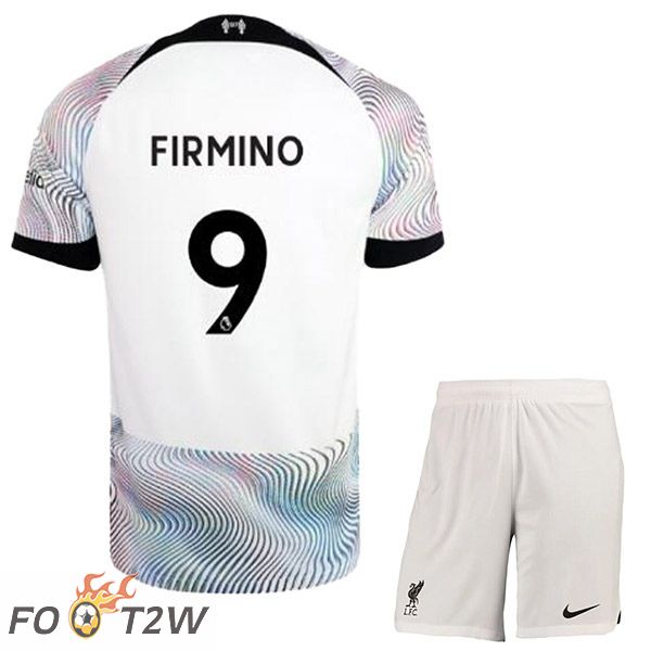 Maillot De Foot FC Liverpool (FIRMINO 9) Enfant Exterieur Blanc 2022/2023