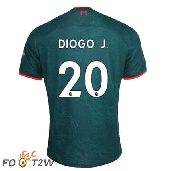 Maillot Foot FC Liverpool (DIOGO J. 20) Third Vert 2022/2023