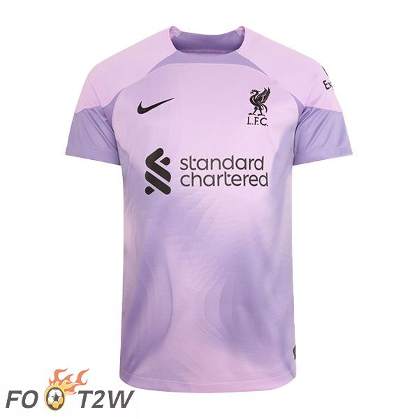 Maillot de Foot FC Liverpool Gardien de but Pourpre 2022/2023