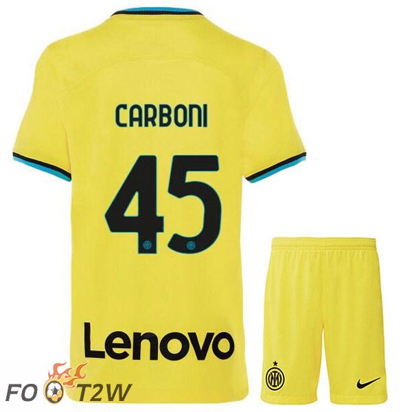 Maillot De Foot Inter Milan (CARBONI 45) Enfant Third Jaune 2022/2023