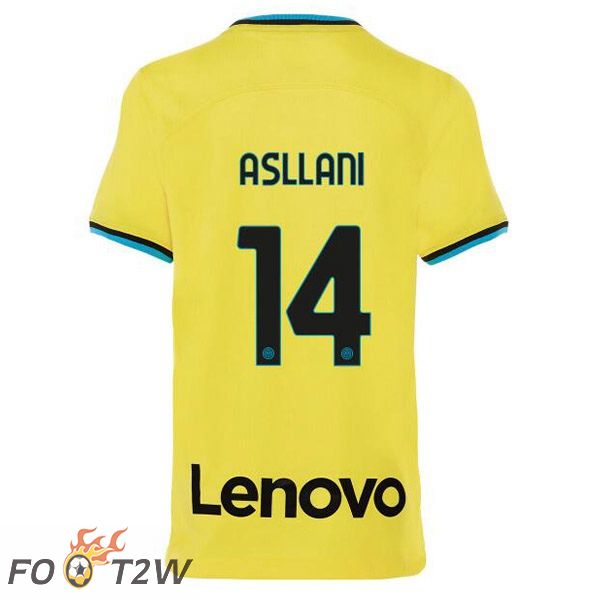 Maillot De Foot Inter Milan (ASLLANI 14) Third Jaune 2022/2023