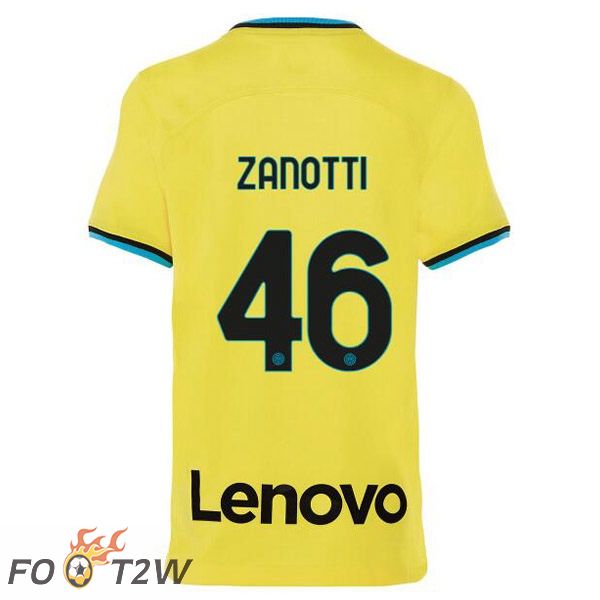 Maillot De Foot Inter Milan (ZANOTTI 46) Third Jaune 2022/2023