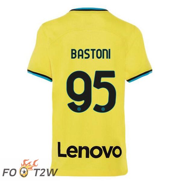 Maillot De Foot Inter Milan (BASTONI 95) Third Jaune 2022/2023