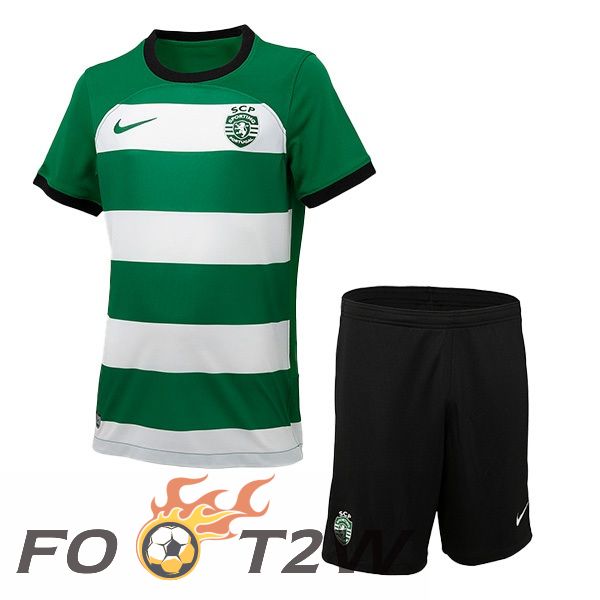 Maillot De Foot Sporting CP Enfant Domicile Vert 2023/2024