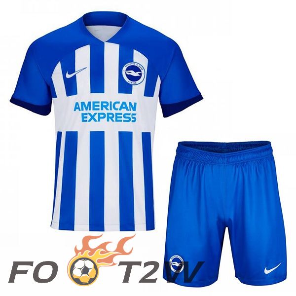 Maillot De Foot FC Brighton Enfant Domicile Bleu Blanc 2023/2024