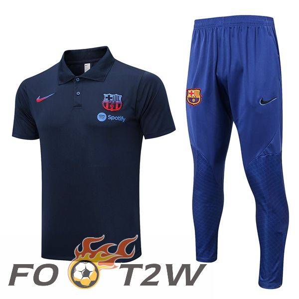 Ensemble Polo FC Barcelone + Pantalon Bleu Royal 2023/2024