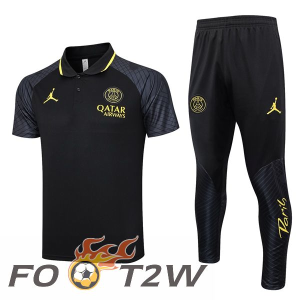 Ensemble Polo Paris PSG + Pantalon Noir 2023/2024