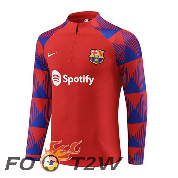 Training Sweatshirt FC Barcelone Rouge 2023/2024