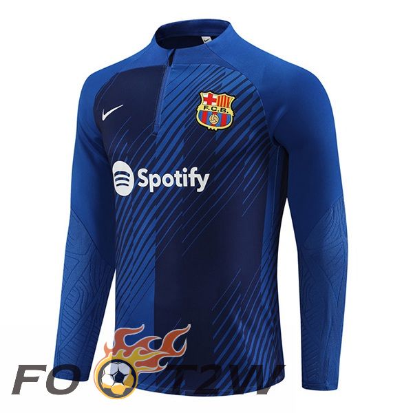 Training Sweatshirt FC Barcelone Bleu 2023/2024