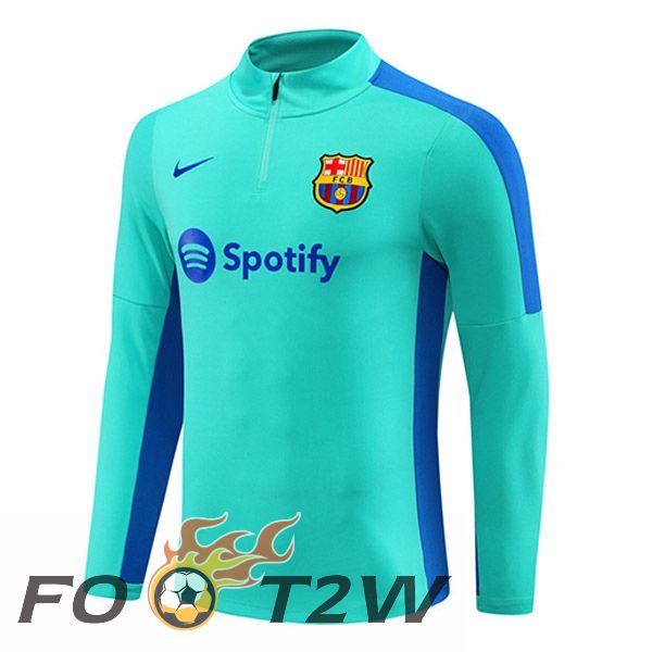 Training Sweatshirt FC Barcelone Cyan 2023/2024