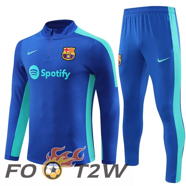 Ensemble Survetement De Foot FC Barcelone Bleu 2023/2024