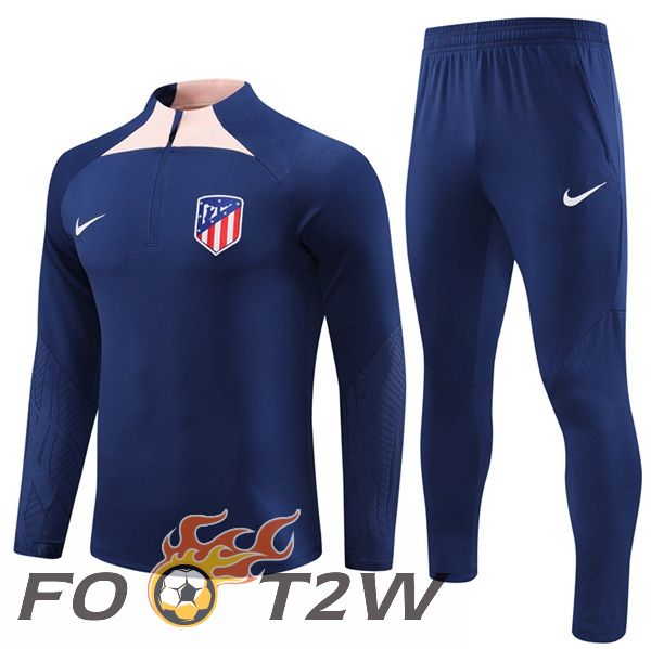 Ensemble Survetement De Foot Atletico Madrid Bleu Royal 2023/2024