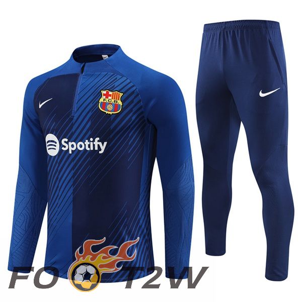 Ensemble Survetement De Foot FC Barcelone Bleu 2023/2024