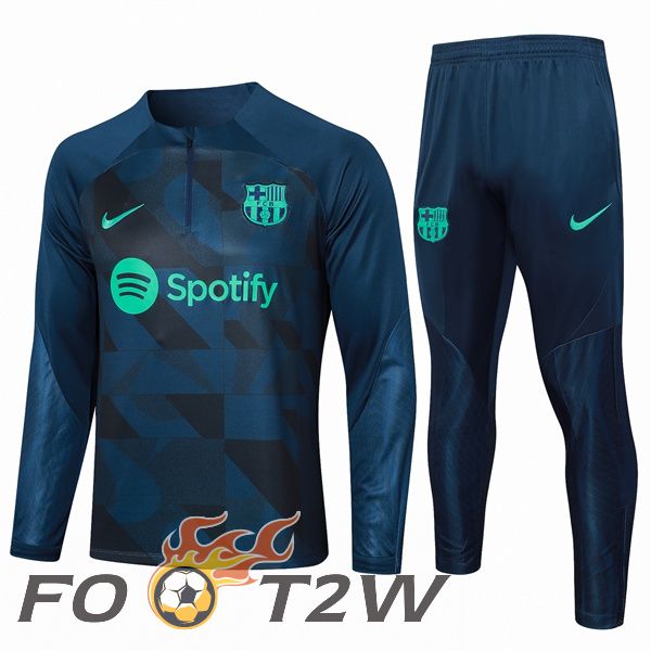 Ensemble Survetement De Foot FC Barcelone Bleu Royal 2023/2024