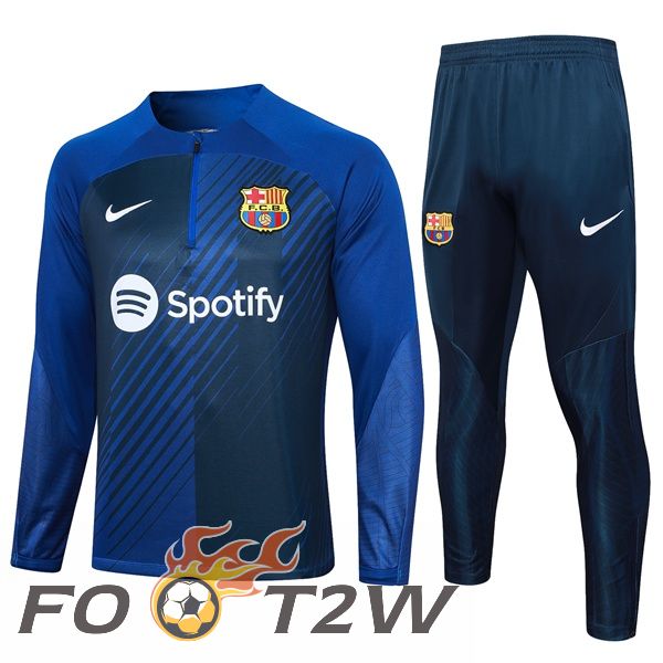 Ensemble Survetement De Foot FC Barcelone Bleu 2023/2024