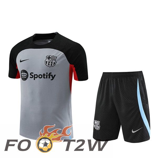 Training T-Shirts FC Barcelone + Shorts Gris 2023/2024