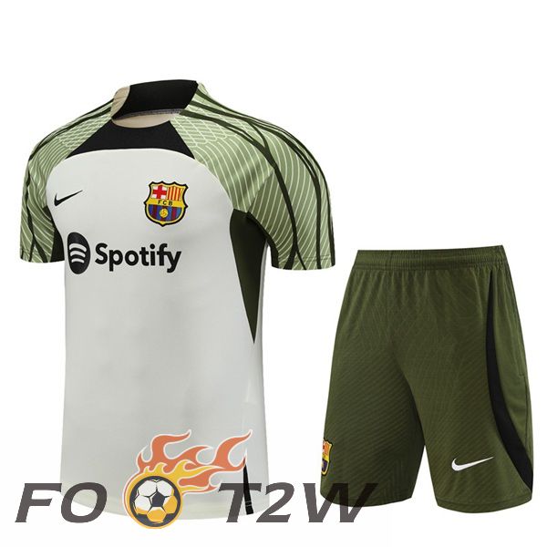 Ensemble Training T-Shirts FC Barcelone + Shorts Blanc 2023/2024