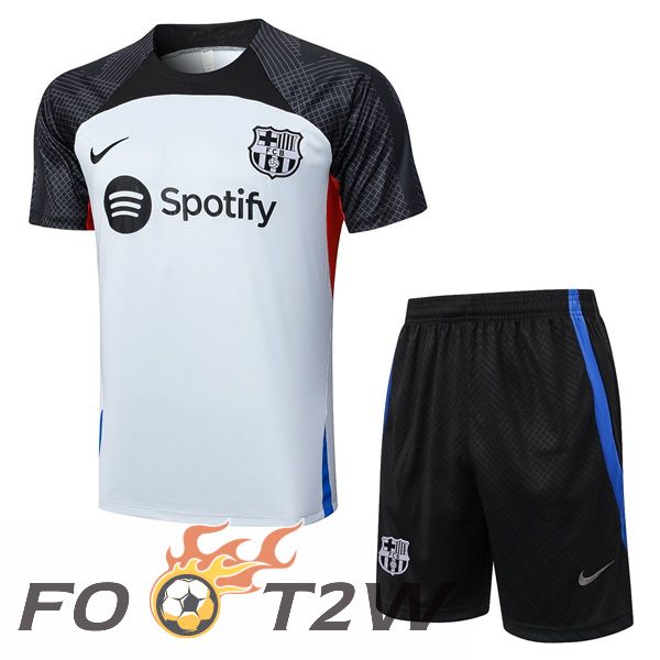 Ensemble Training T-Shirts FC Barcelone + Shorts Gris 2023/2024