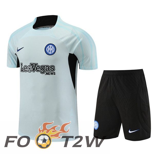 Ensemble Training T-Shirts Inter Milan + Shorts Gris 2023/2024