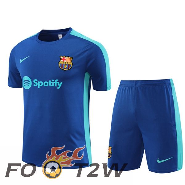 Ensemble Training T-Shirts FC Barcelone + Shorts Bleu 2023/2024