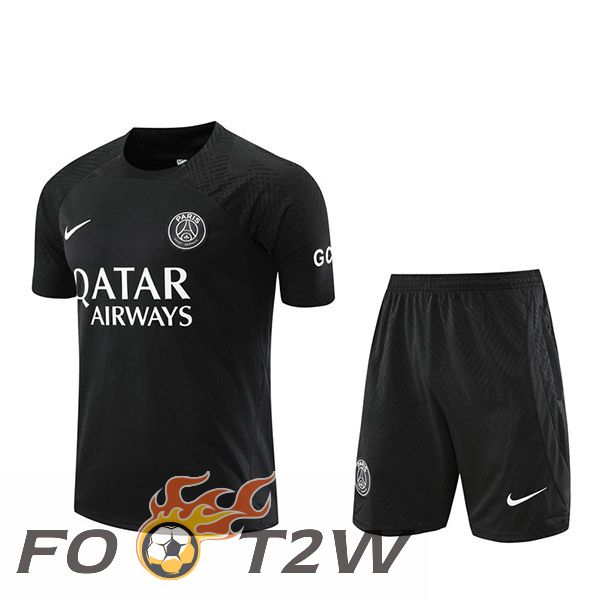 Training T-Shirts Paris PSG + Shorts Noir 2023/2024