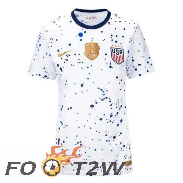 Maillot De Foot Etats-Unis Femme Domicile Blanc 2023/2024