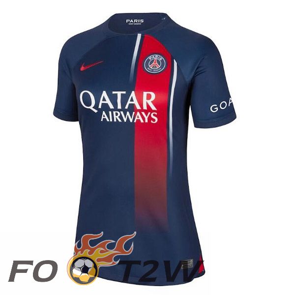 Maillot De Foot Paris PSG Femme Domicile Bleu Royal 2023/2024