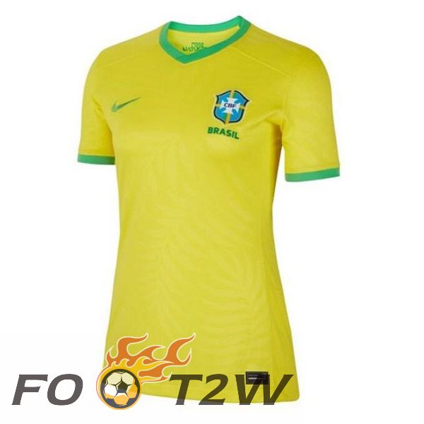 Maillot De Foot Bresil Femme Domicile Jaune 2023/2024