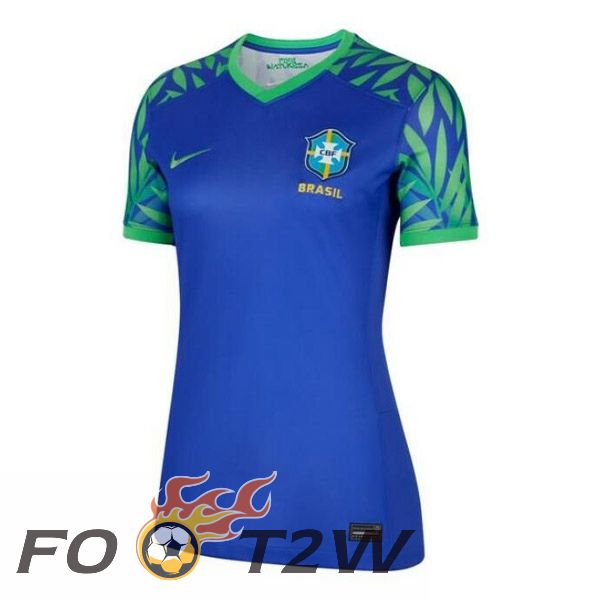 Maillot De Foot Bresil Femme Exterieur Bleu 2023/2024