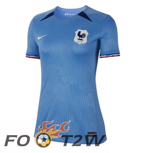 Maillot De Foot France Femme Domicile Bleu 2023/2024