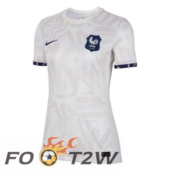 Maillot De Foot France Femme Exterieur Blanc 2023/2024