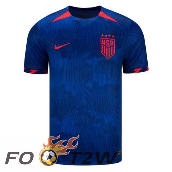 Maillot Foot Equipe De Etats-Unis Exterieur Bleu 2023/2024