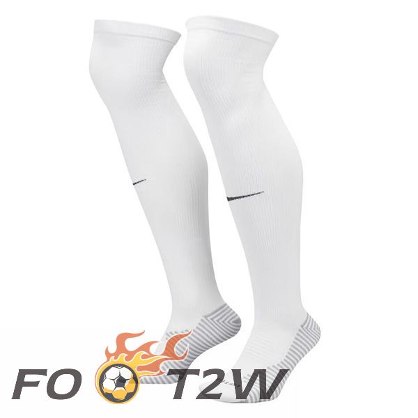 Chaussettes De Foot Paris PSG Exterieur Blanc 2023/2024