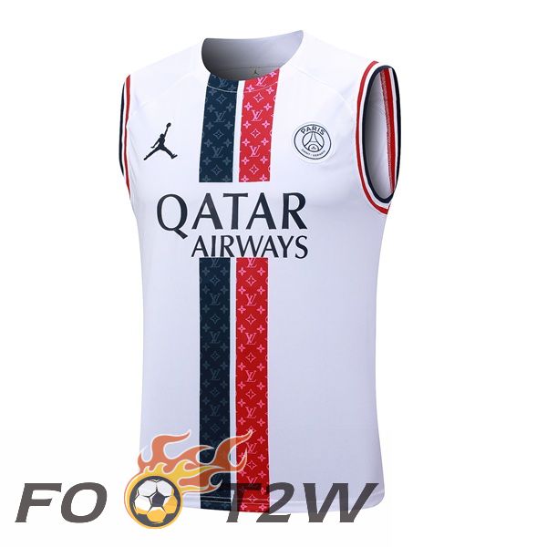 Gilet De Foot Paris PSG Blanc 2023/2024