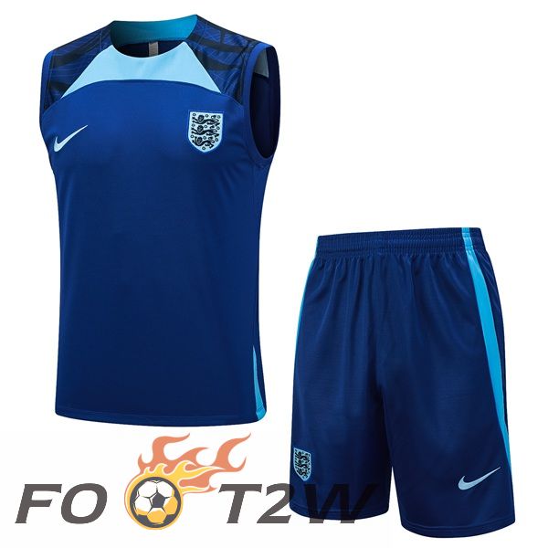 Gilet De Foot Angleterre + Shorts Bleu 2023/2024