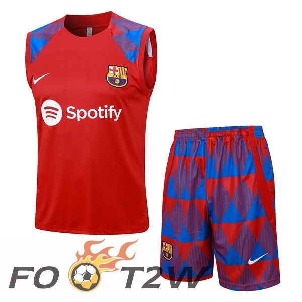 Gilet De Foot FC Barcelone + Shorts Rouge 2023/2024