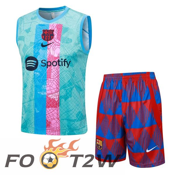 Gilet De Foot FC Barcelone + Shorts Vert 2023/2024