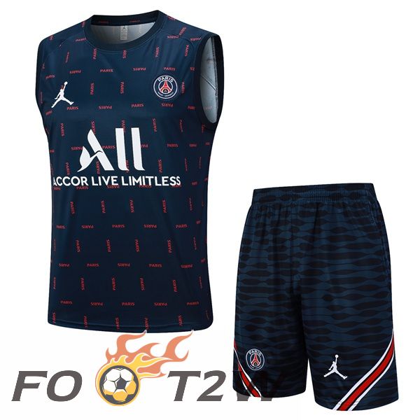 Gilet De Foot Paris PSG + Shorts Bleu Royal 2023/2024