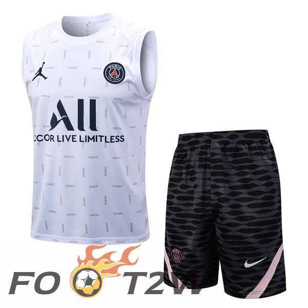 Gilet De Foot Paris PSG + Shorts Blanc 2023/2024