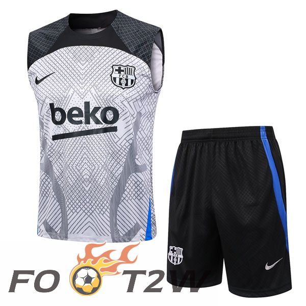 Gilet De Foot FC Barcelone + Shorts Gris 2023/2024