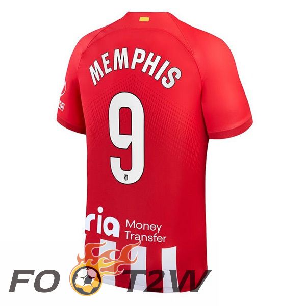 Maillot De Foot Atletico Madrid (Memphis 9) Domicile Rouge 2023/2024