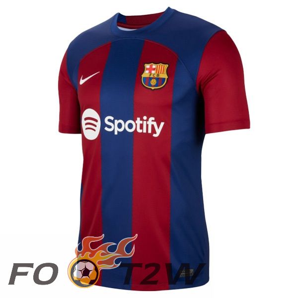 Maillot De Foot FC Barcelone Domicile Bleu Rouge 2023/2024