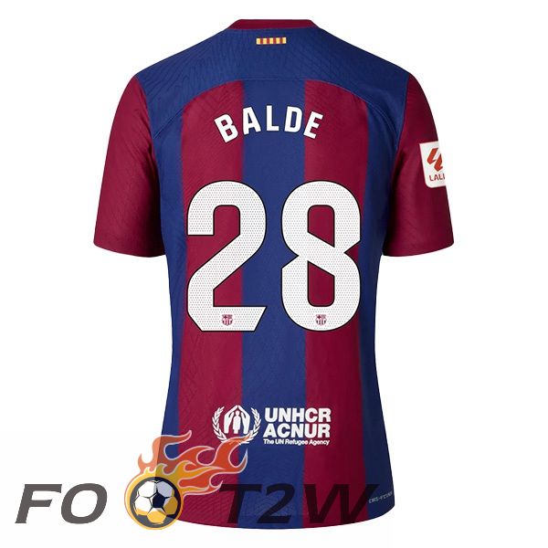 Maillot De Foot FC Barcelone (BALDE 28) Domicile Bleu Rouge 2023/2024