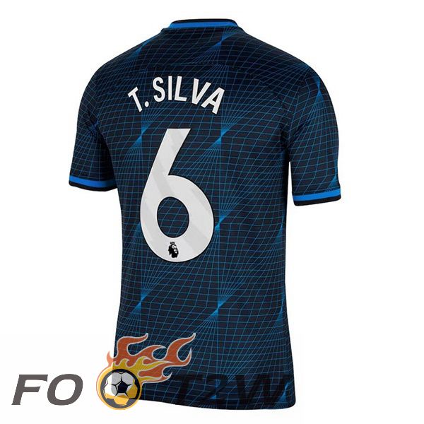 Maillot De Foot FC Chelsea (T. Silva 6) Exterieur Bleu 2023/2024