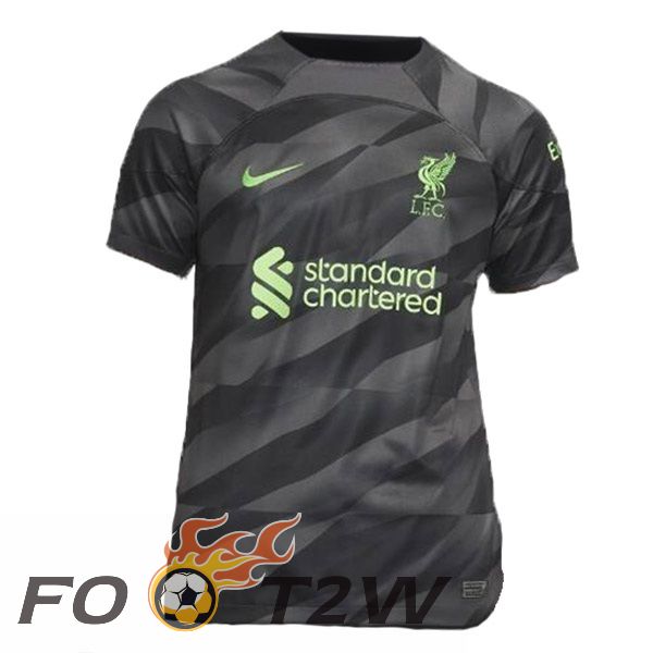 Maillot De Foot FC Liverpool Gardien De but Noir 2023/2024